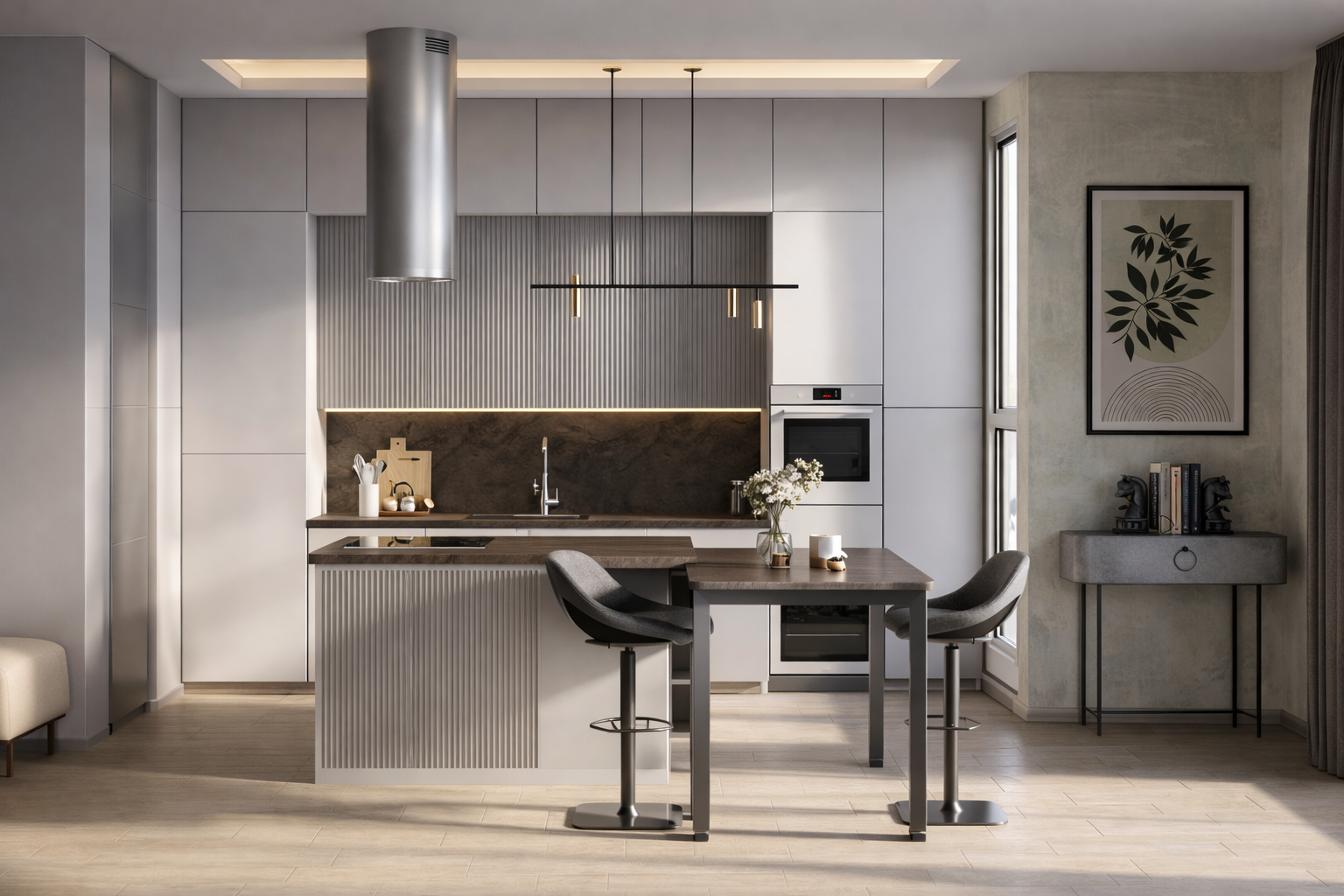 Cocina de Apartamento Contemporáneo 2